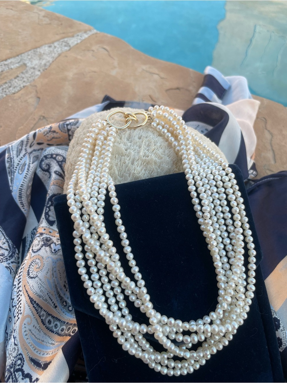Vintage Honora 14k Gold Seven-Strand Cultured Pearl Choker – Archival Statement